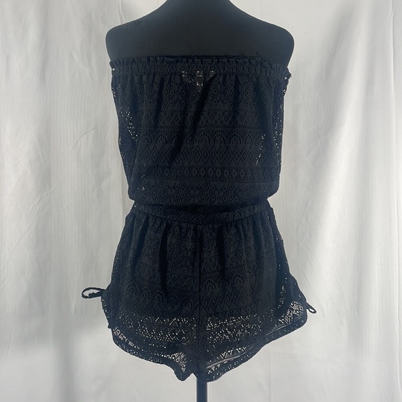 Victoria’s Secret Black lace swimsuit romper coverup, small - Picture 4 of 12